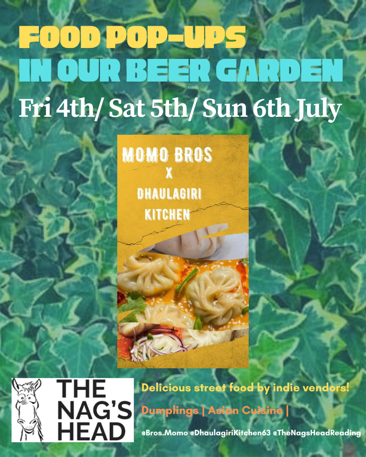 Food Pop-ups in our Beer Garden: Momo Bros X Dhaulagiri Kitchen